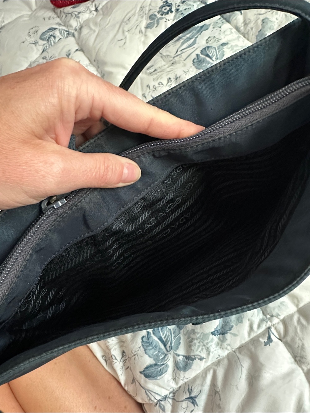 Prada Tessuto Nylon Flat Navy Messenger Bag - Picture 7 of 8